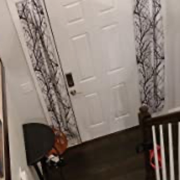 door curtains side widow goth Christmas tree shadow curtains - Picture 3 of 4